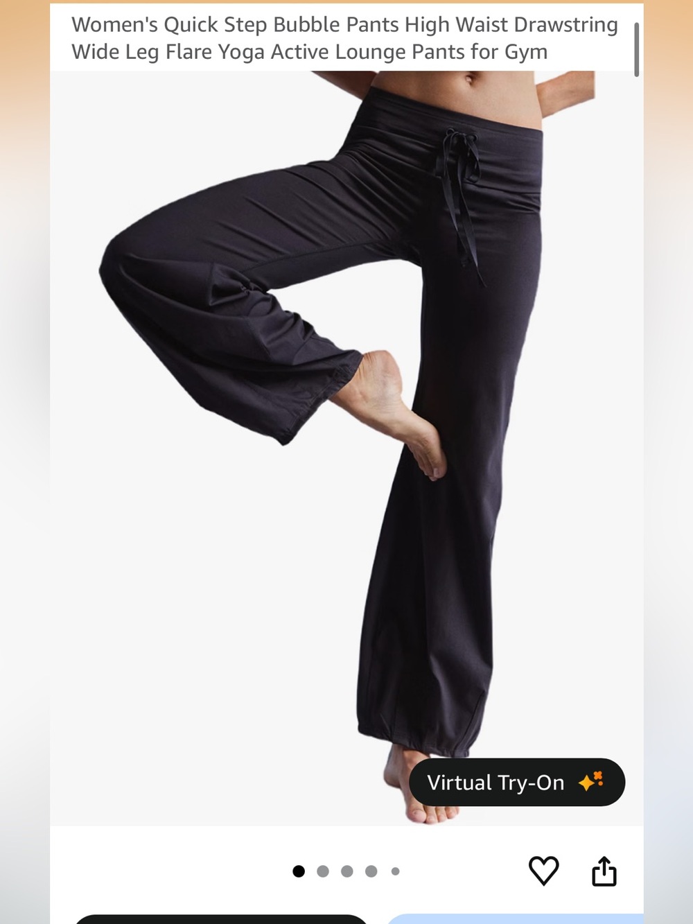 FP Movement by Free People Black Wide Leg Bubble Yoga Pants